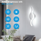 Wall Light - White Aluminium Frame, White Light
