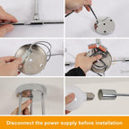 Ceiling Light - Chrome Metal Frame