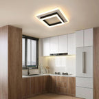 Ceiling Light - Black & White Acrylic Frame, Warm Light