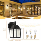 Wall Light - Black Glass Frame