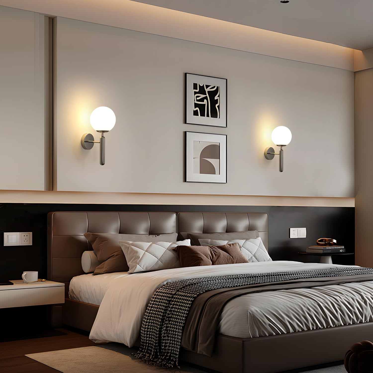 Wall Light - Chrome Glass Frame