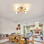 Ceiling Light - Gold Metal Frame