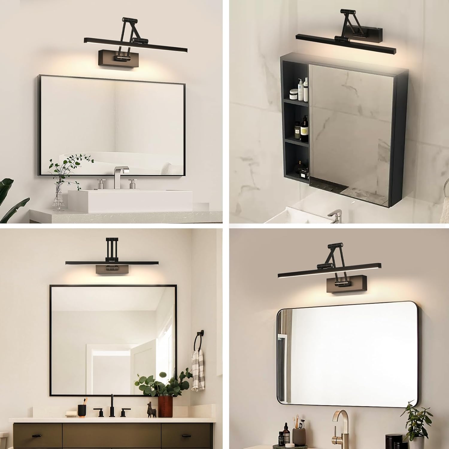 Wall Light - Black Metal Frame, Natural Light