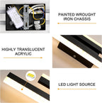 Wall Light - Black Acrylic Frame, Tunable