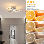 Ceiling Light - Chrome Aluminium Frame, Warm Light