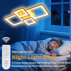 Ceiling Light - Gold Acrylic Frame, Tunable and Dimmable