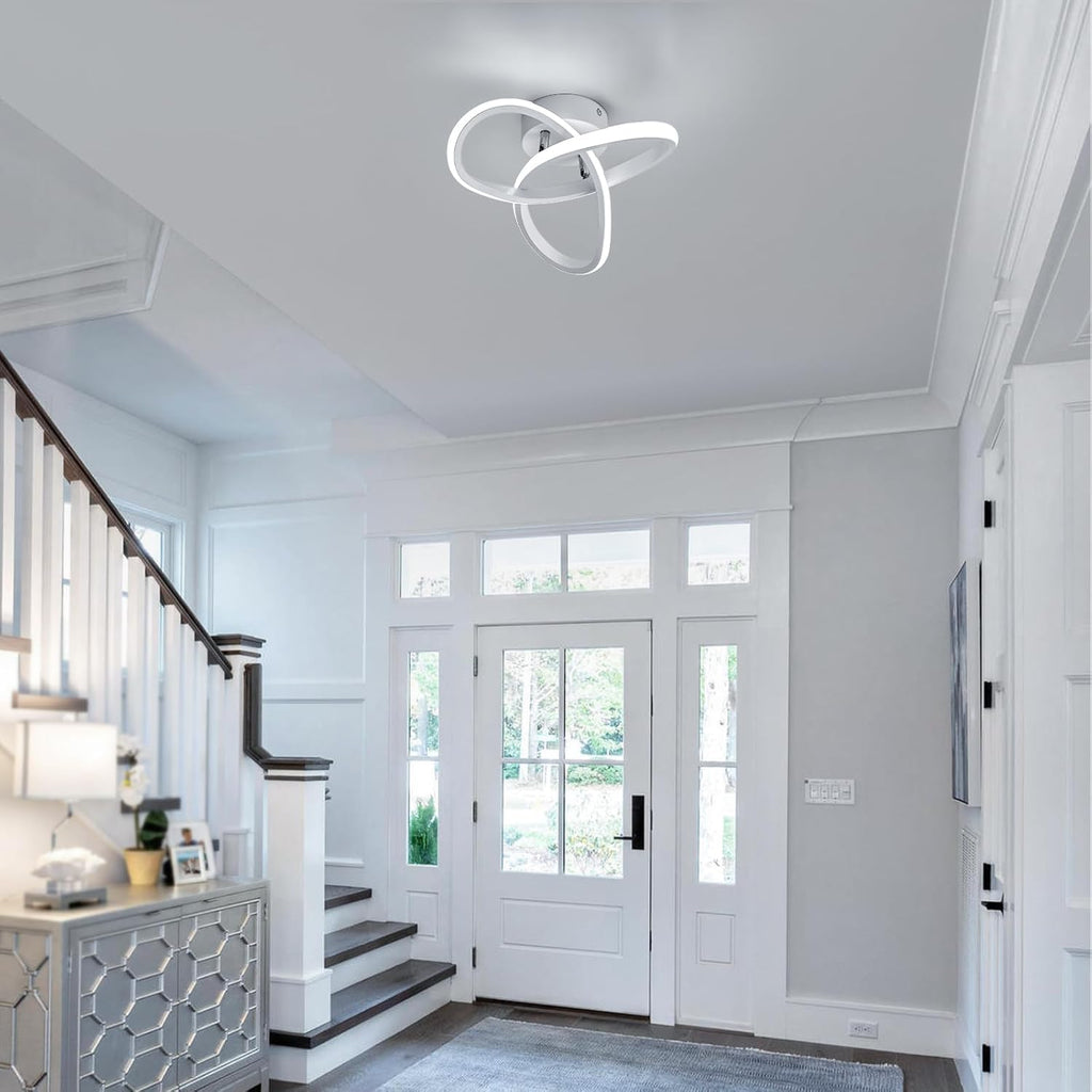 Ceiling Light - White Aluminium Frame, White Light
