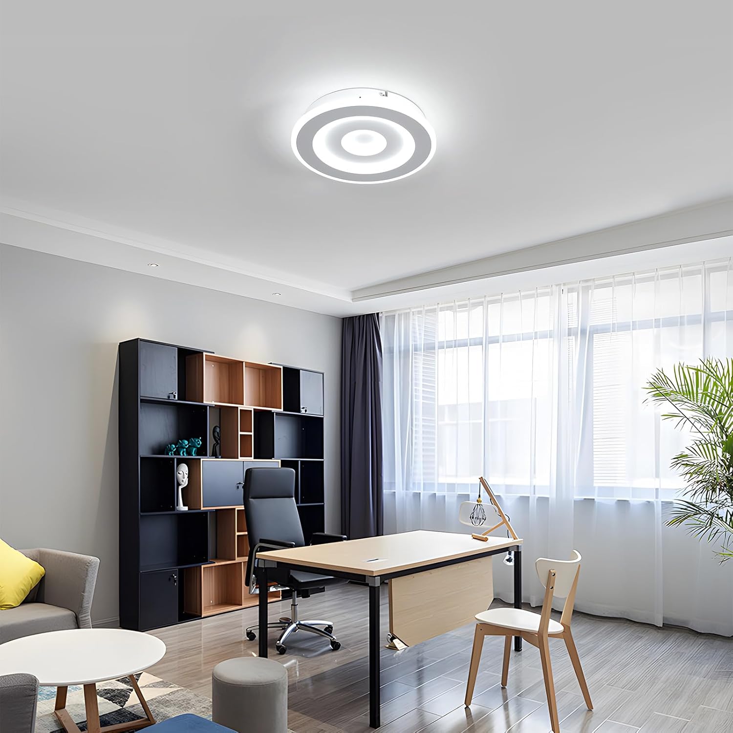 Comely Plafonnier LED Rond Moderne, 28W 28cm Lampe de Plafond LED, Blanc Luminaire Plafonnier Intérieur pour Chambre à Coucher, Salon, Couloir, Lumière Blanche Froide 6500K