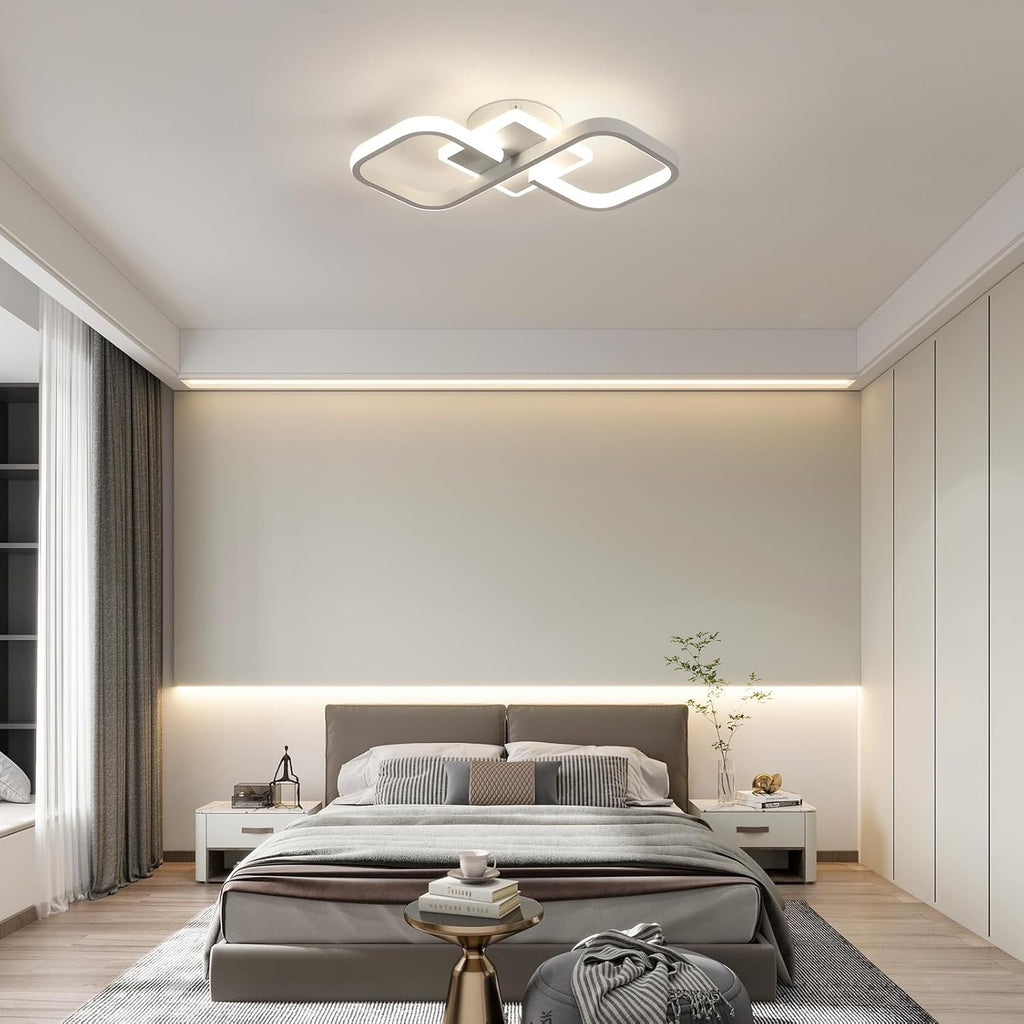 Comely Plafonnier LED, 36W 4000LM Lampe de Plafond Carré, Blanc Luminaire Plafonnier Moderne Acrylique pour Couloir Salle de Bains Cuisine Salon, Lumière Naturelle 4500K