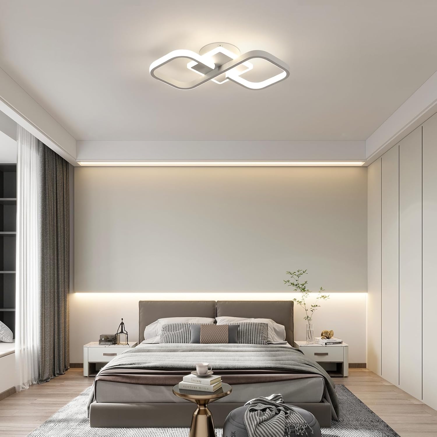 Comely Plafonnier LED, 36W 4000LM Lampe de Plafond Carré, Blanc Luminaire Plafonnier Moderne Acrylique pour Couloir Salle de Bains Cuisine Salon, Lumière Naturelle 4500K