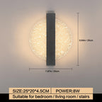 Comely Applique Murale LED 12W, 3 Températures de Couleur 3000K/4500K/6500K Lampe Murale LED Moderne, Noir Applique Murale Intérieure pour Salon, Chambre, Escalier, Couloir