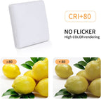 Ceiling Light - White Plastic Frame, Natural Light
