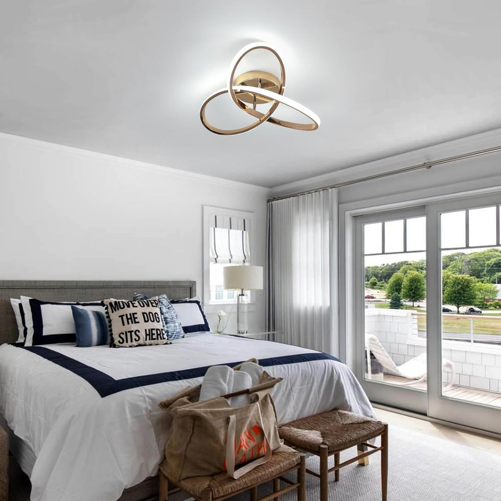 Ceiling Light - Gold Aluminium Frame, Tunable and Dimmable