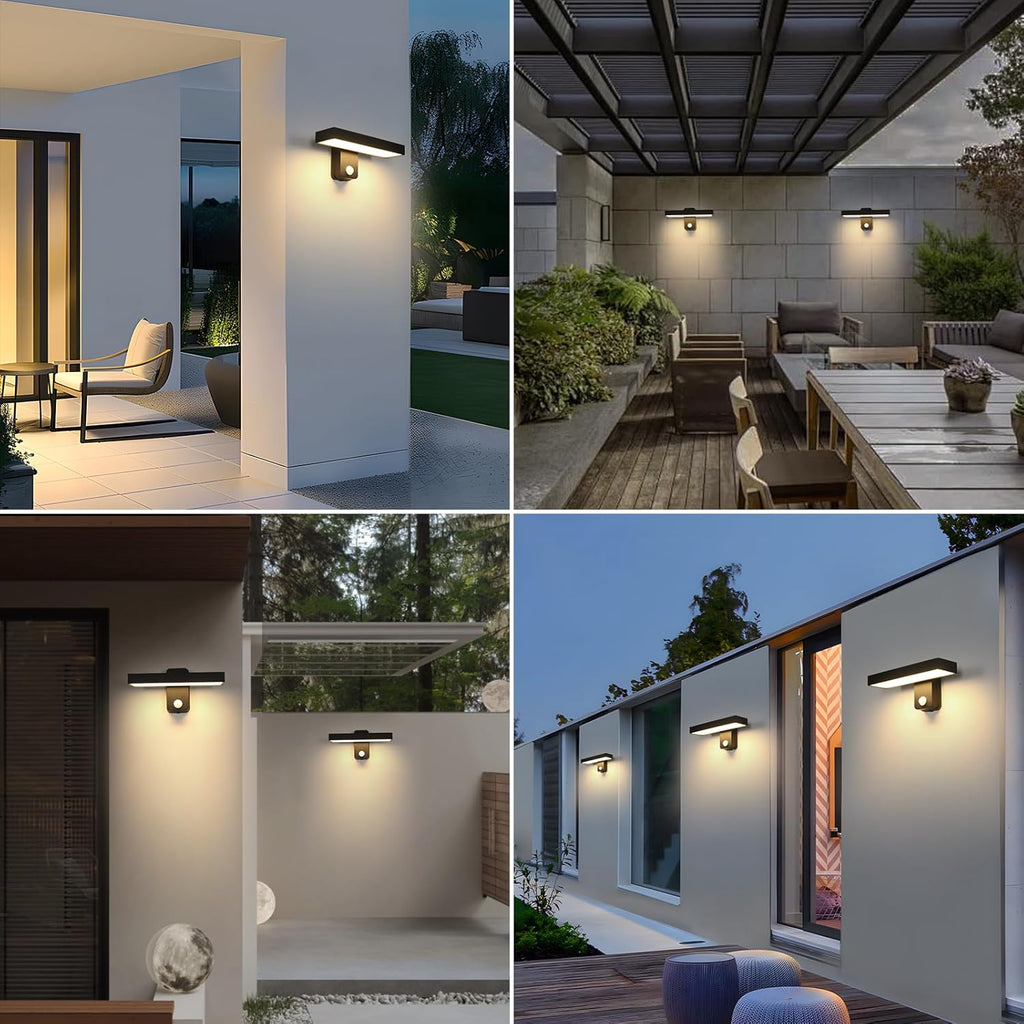 Wall Light - Black Aluminium Frame, Warm Light