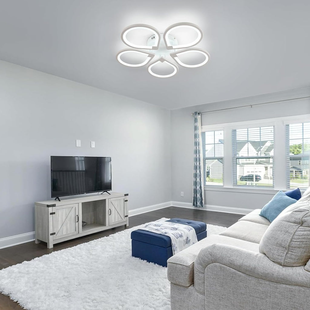 Ceiling Light - White Acrylic Frame, White Light