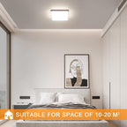 Comely Plafonnier LED, 36W 4050LM Lampe de Plafond LED Carré, Moderne Luminaire Plafonnier LED pour Salon, Chambre à Coucher, Balcon, Cuisine, Lumière Nnaturelle 4000K

