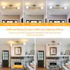Ceiling Light - Gold Metal Frame