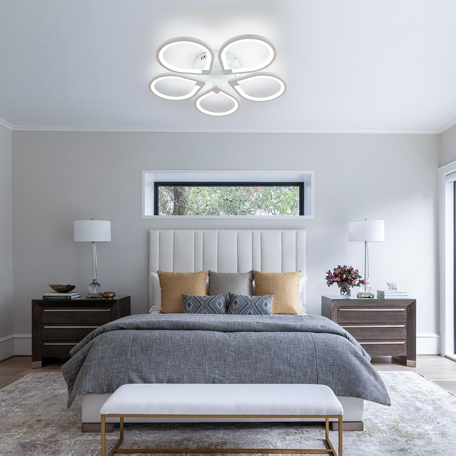 Ceiling Light - White Acrylic Frame, White Light