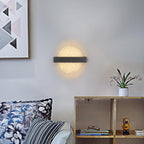 Comely Applique Murale LED 12W, 3 Températures de Couleur 3000K/4500K/6500K Lampe Murale LED Moderne, Noir Applique Murale Intérieure pour Salon, Chambre, Escalier, Couloir