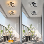 Ceiling Light - Black Aluminium Frame, Warm Light