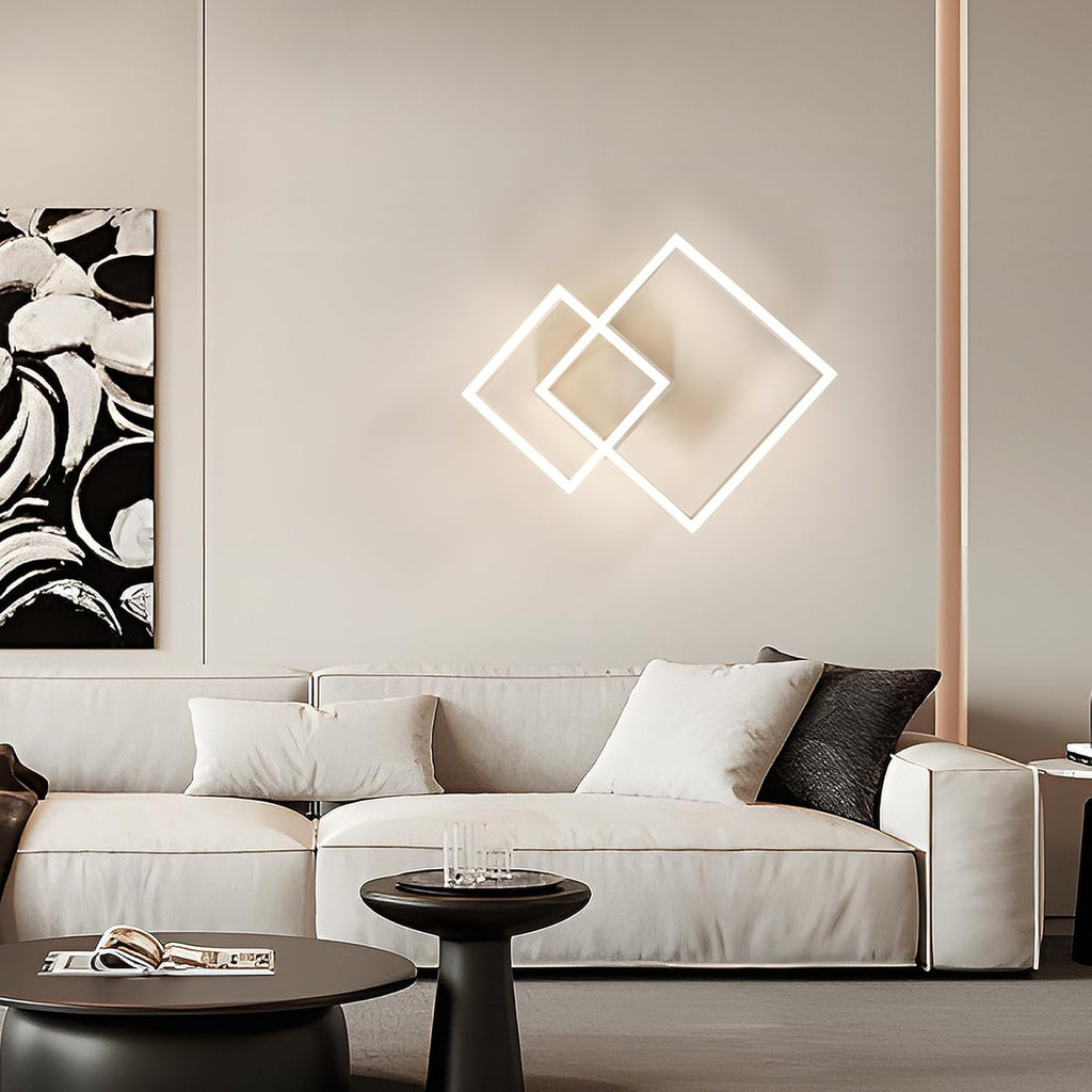 Deckenleuchte – weißer Acrylrahmen, neutralweißes Licht