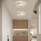 Comely Lot de 2 Plafonniers LED Modernes, 24W 2700LM Petit Plafonnier LED Carré Luminaires Intérieur pour Chambre Salon Allée Couloir Balcon, Lumière Naturelle 4500K, Blanc 24cm