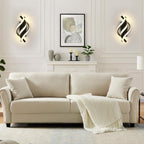 Applique da Parete - Struttura in Alluminio Nero, Luce Naturale