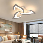 Comely Plafonnier LED, Luminaire Plafonnier 58cm 36W, Lustre Salon Moderne, Lampe de Plafond de Pétale pour Salon Chambre Cuisine Salle à Manger, Lumière Blanche Chaude 3000K, Blanc