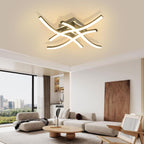 Comely Luminaire Plafonnier LED, 24W 2700LM Noir Onde Plafonnier LED, Lampe pour Chambre à Coucher, Salon, Bureau, Salle à Manger, Lumière Blanche Chaude 3000K
