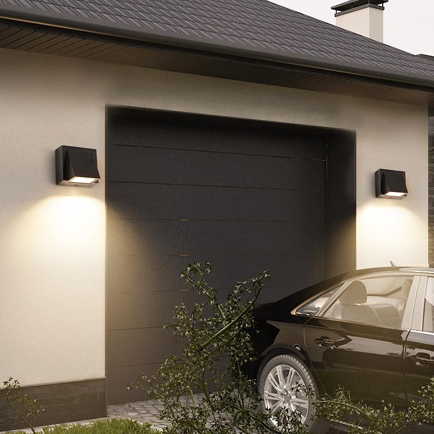 Wall Light - Black Metal Frame, Warm Light
