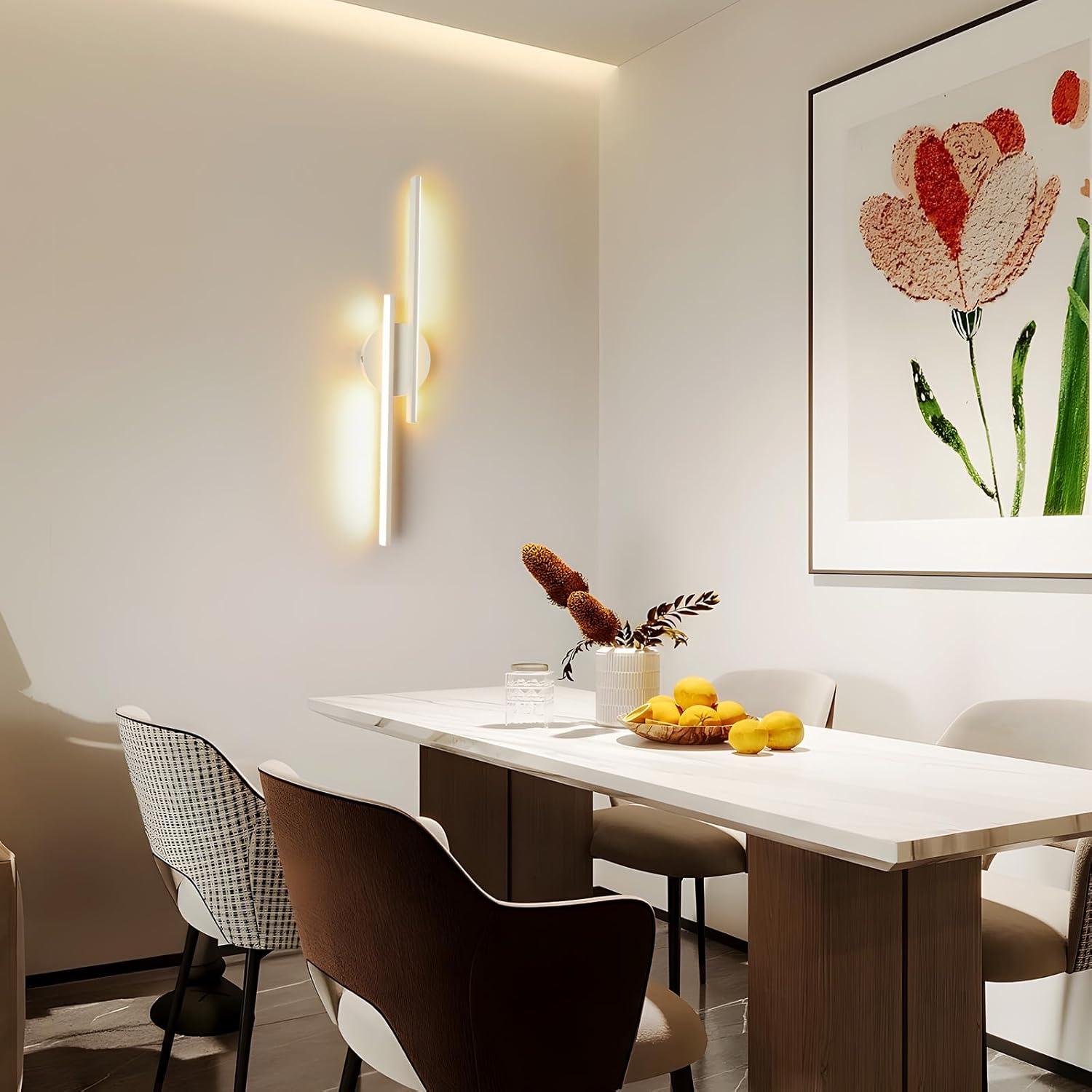 Comely Applique Murale LED Moderne, 24W 2700LM Blanc Applique Murale LED Interieur, Lampe Murale LED 60CM Pour Chambre, Salon, Alle à manger, Couloir, Escalier, Blanc Chaud 3000K
