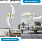 Wall Light - Gold Aluminium Frame, White Light