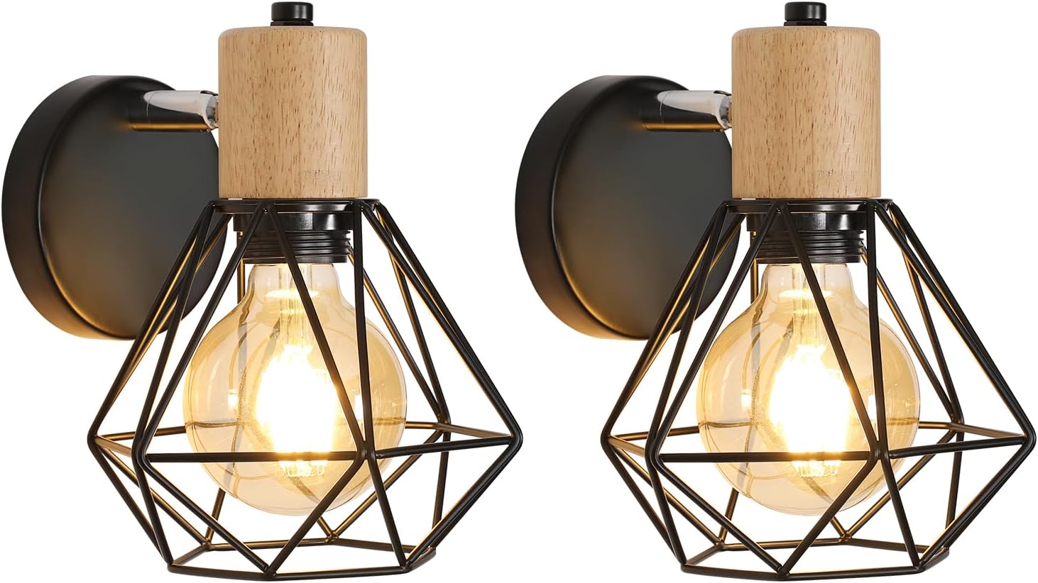 Wall Light - Wood Metal Frame