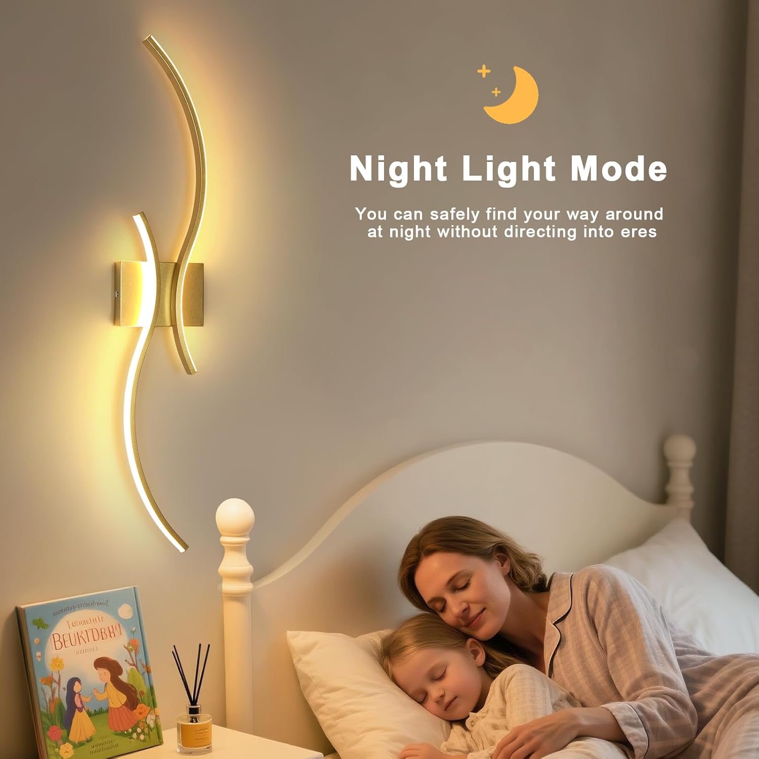 Wall Light - Gold Aluminium Frame, Tunable and Dimmable