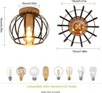 Ceiling Light - Black Metal Frame