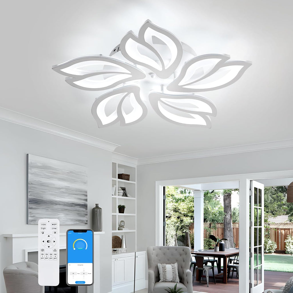 Ceiling Light - White Acrylic Frame, Tunable and Dimmable