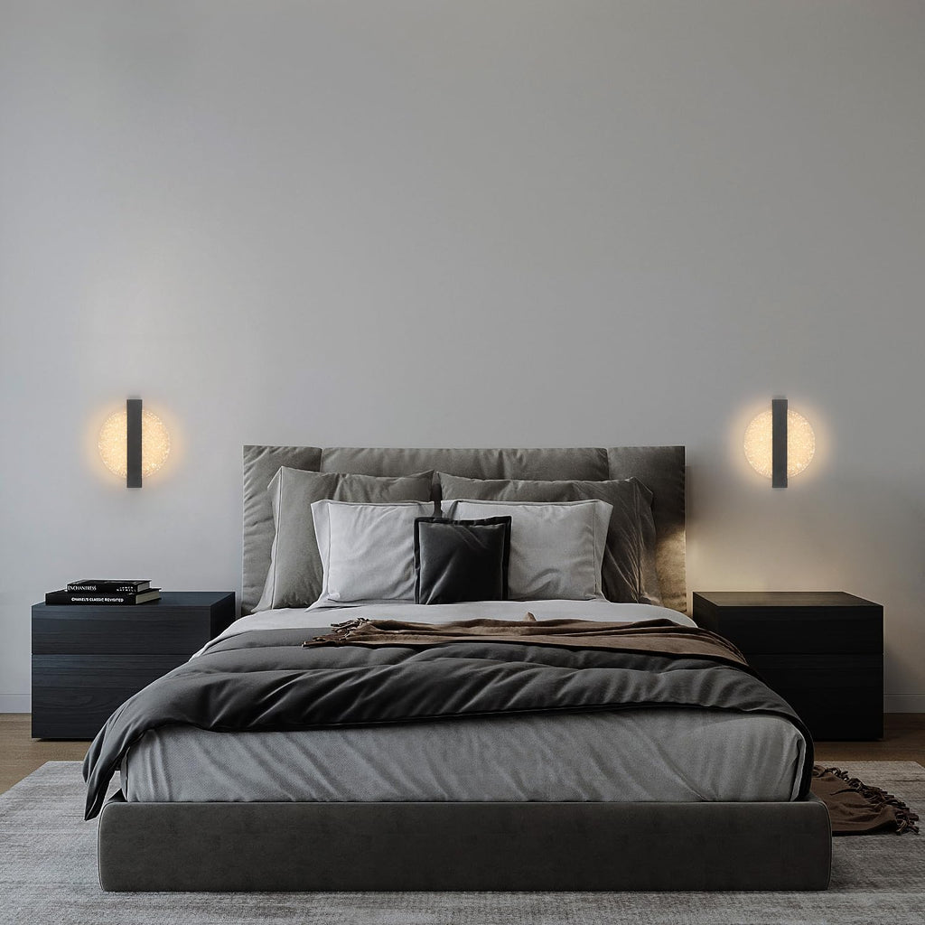 Comely Applique Murale LED 12W, 3 Températures de Couleur 3000K/4500K/6500K Lampe Murale LED Moderne, Noir Applique Murale Intérieure pour Salon, Chambre, Escalier, Couloir