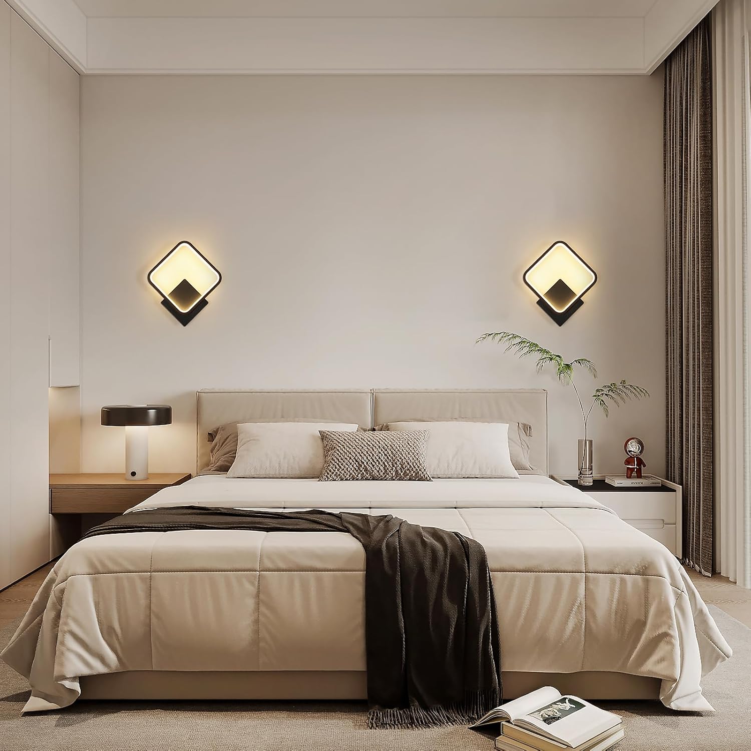 Wall Light - White Aluminium Frame, White Light