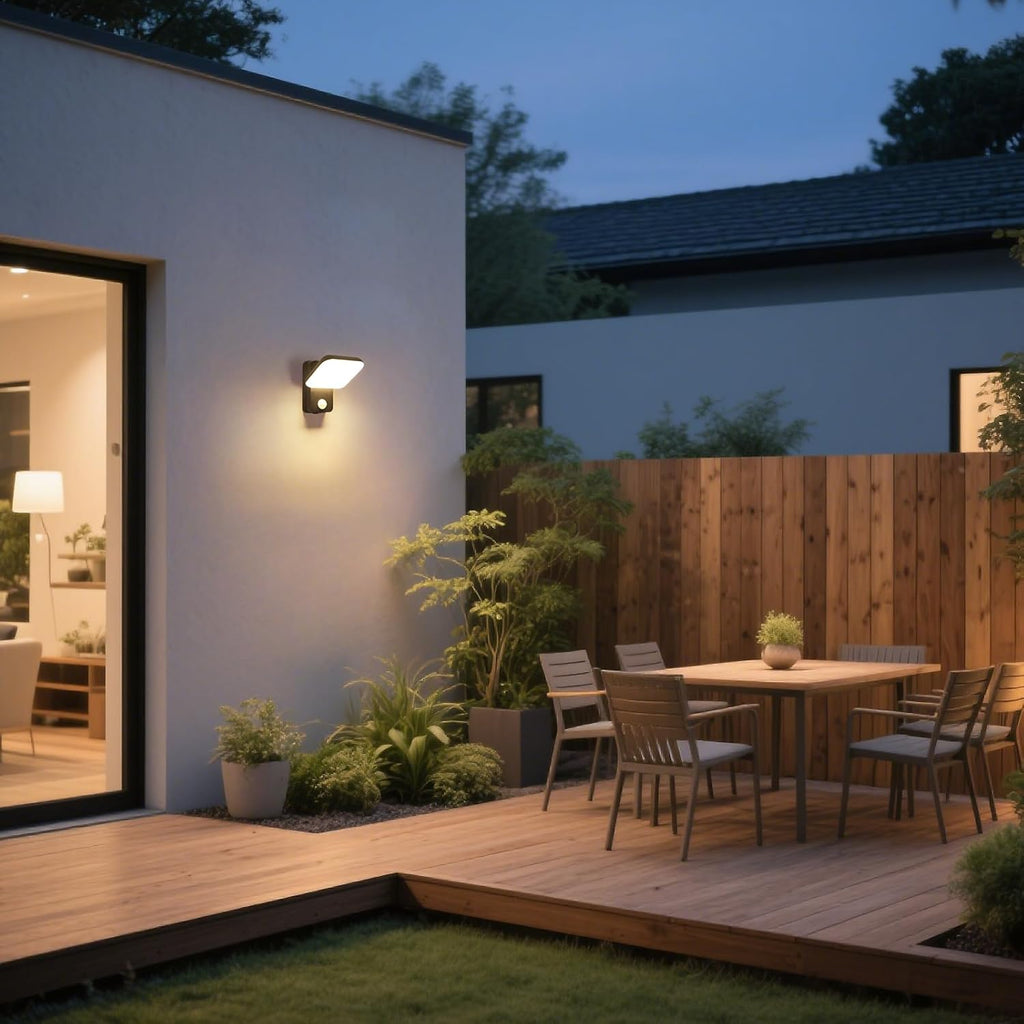 Wall Light - Black Aluminium Frame, Warm Light