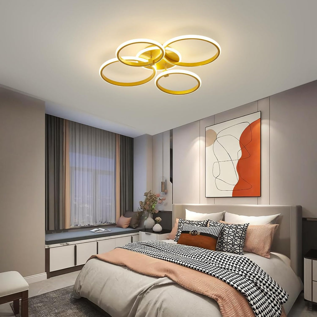 Ceiling Light - Gold Acrylic Frame, Tunable and Dimmable