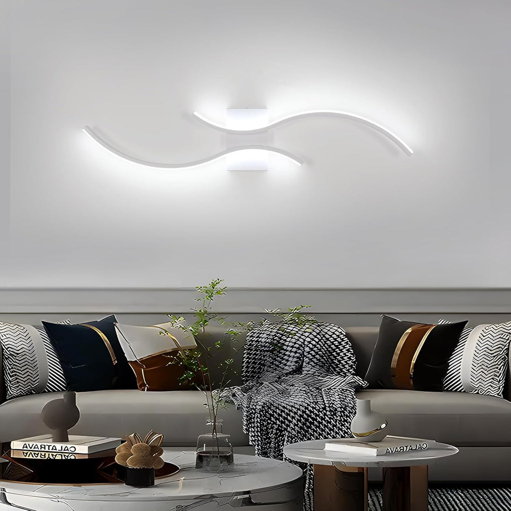 Wall Light - White Aluminium Frame, White Light