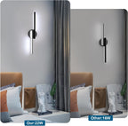 Wall Light - Black Aluminium Frame, White Light