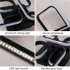 Ceiling Light - Black Aluminium Frame, Tunable and Dimmable