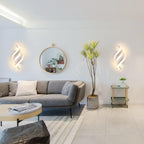 Applique da parete - Telaio in alluminio bianco, Luce calda