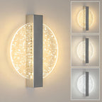 Comely Applique Murale LED Moderne, Argent 12W 3 Températures de Couleur 3000K/4500K/6500K Lampe Murale LED Pour Chambre à Coucher, Salon, Salle à Manger, Couloir, Escaliers