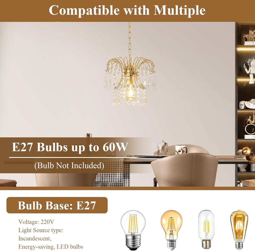 Chandeliers - Gold Metal Frame