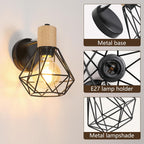 Wall Light - White Metal Frame