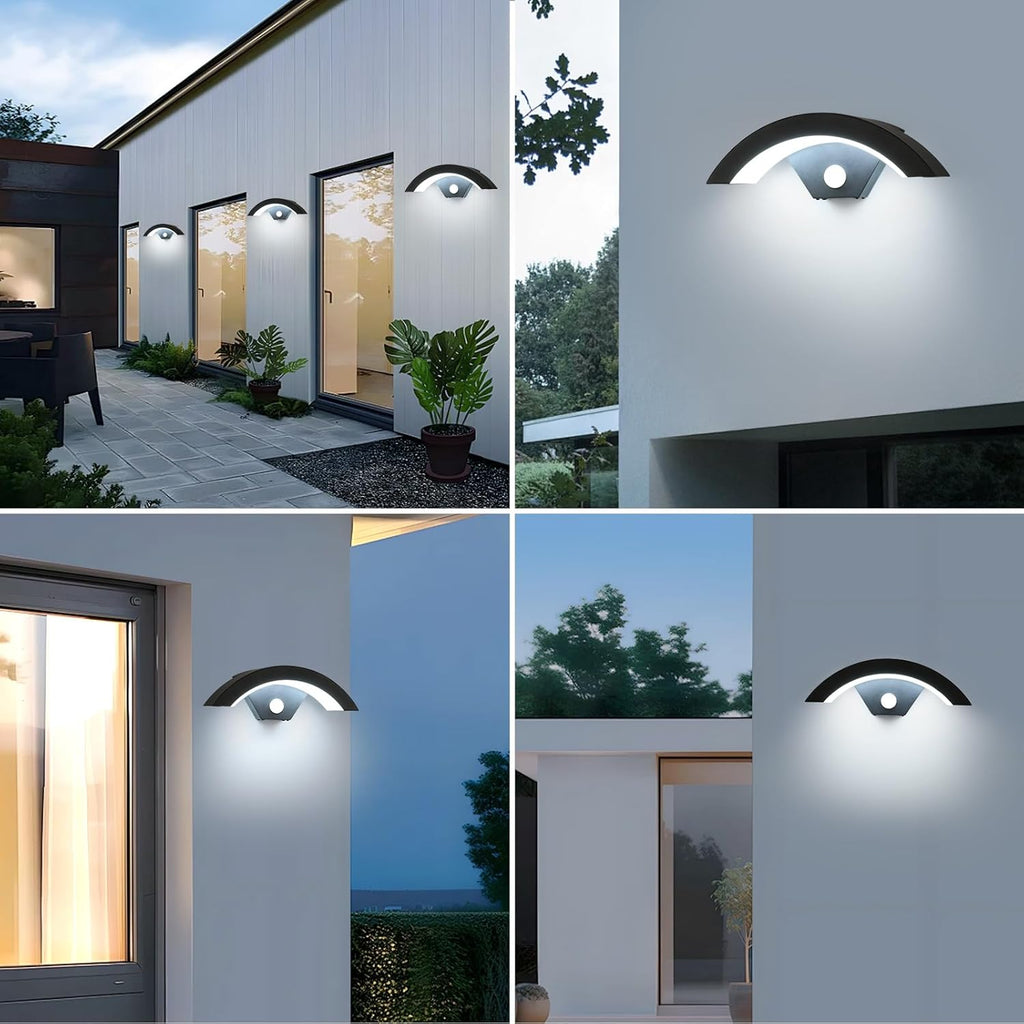 Wall Light - Black Metal Frame, White Light
