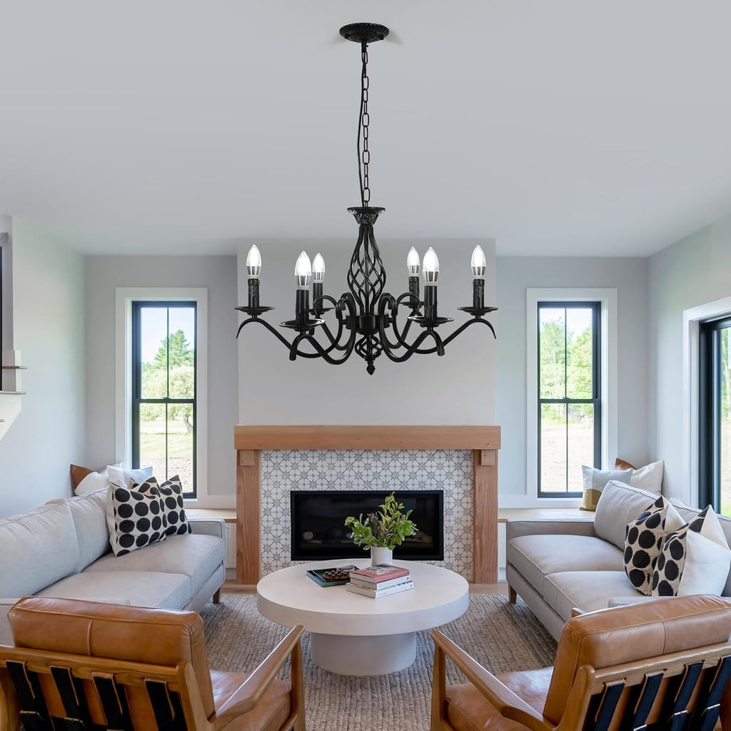 Chandeliers - Black Metal Frame