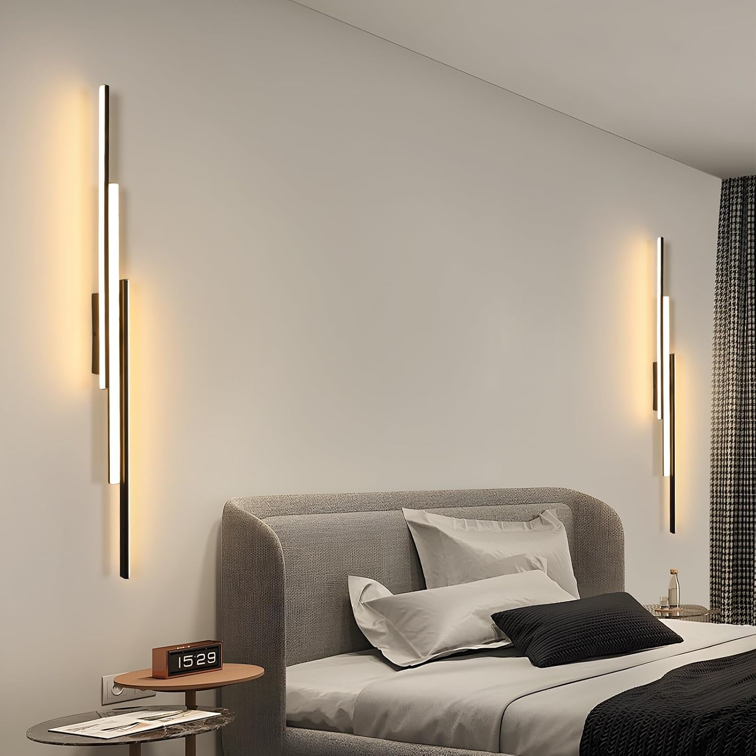 Wall Light - Black Aluminium Frame, Warm Light